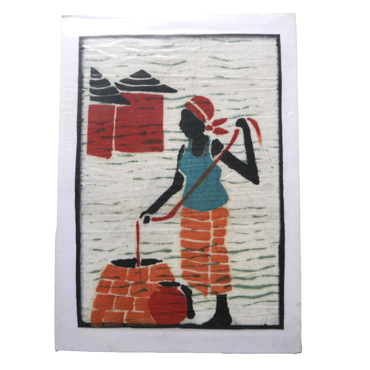 ジンバブエポストカード（水汲みする女性）　PC-07